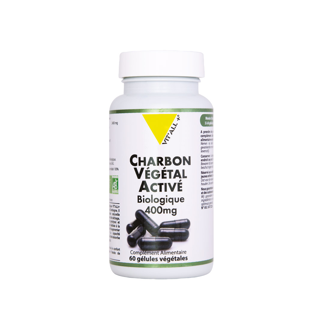 CHARBON VEGETAL ACTIVE 400mg Biologique* – VIT'ALL+ / Compléments