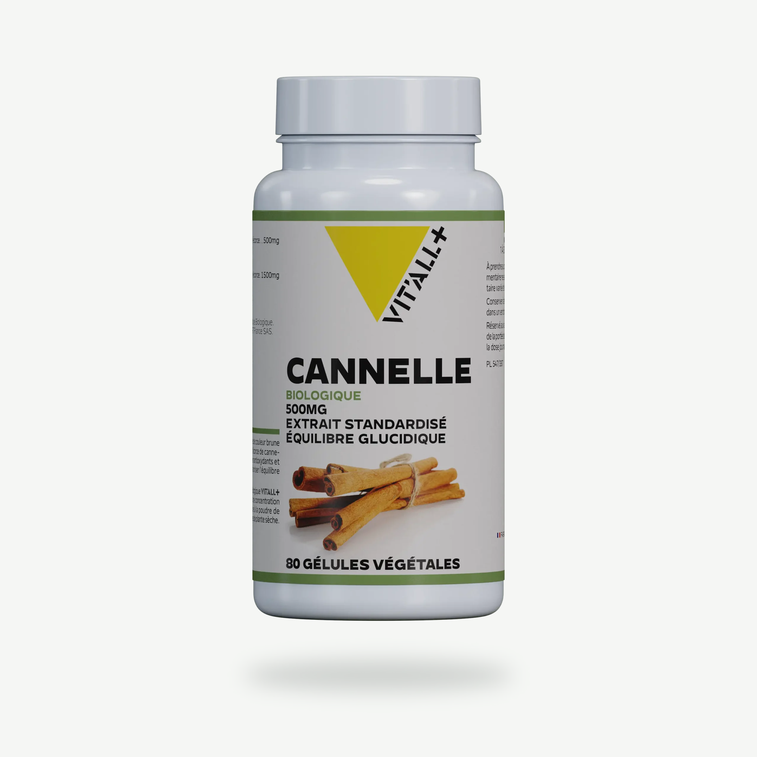 CANNELLE BIO* 500mg CANNELLE BIO* 500mg Extrait Standardisé VIT'ALL+