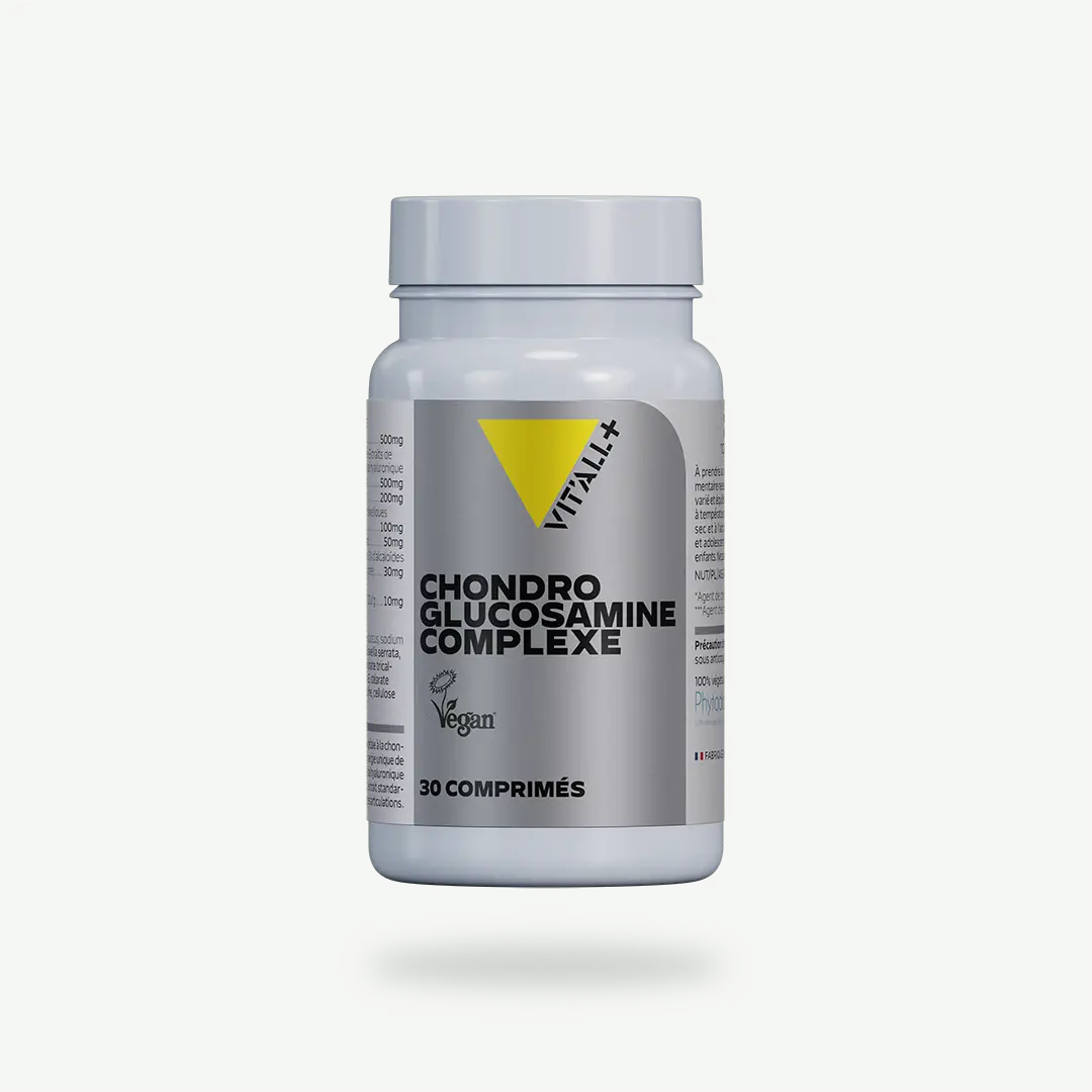 CHONDROGLUCOSAMINE COMPLEXE 100% végétal CHONDROGLUCOSAMINE COMPLEXE 100% végétal - VEGAN VIT'ALL+