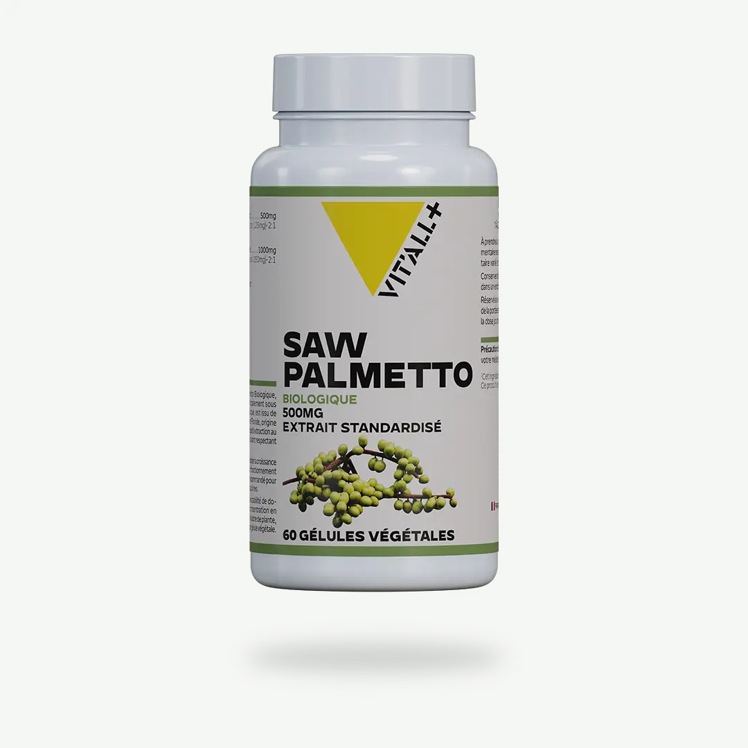 SAW PALMETTO BIO* 500mg SAW PALMETTO BIO* 500mg Extrait Standardisé VIT'ALL+