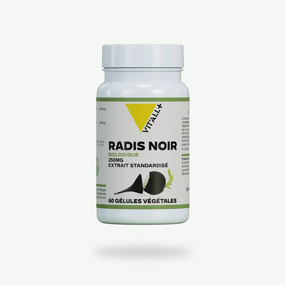 RADIS NOIR BIO* 250mg RADIS NOIR BIO* 250mg Extrait Standardisé VIT'ALL+