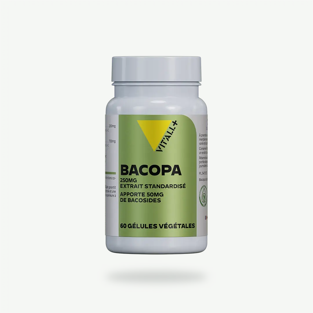 BACOPA MONNIERI 250mg BACOPA MONNIERI 250mg Extrait Standardisé - Apporte 50mg de bacosides VIT'ALL+