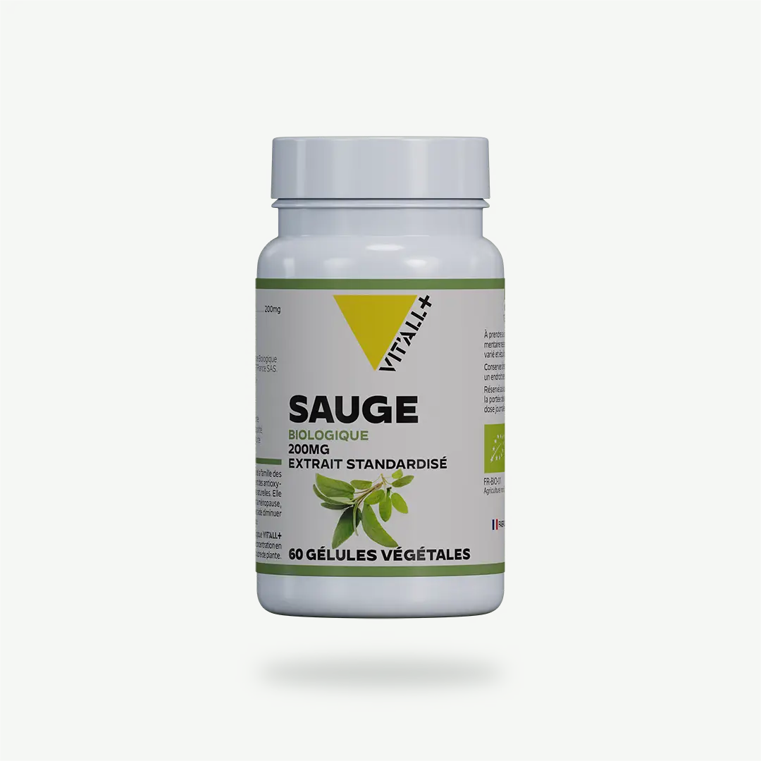 SAUGE BIO* 200mg SAUGE BIO* 200mg Extrait Standardisé VIT'ALL+